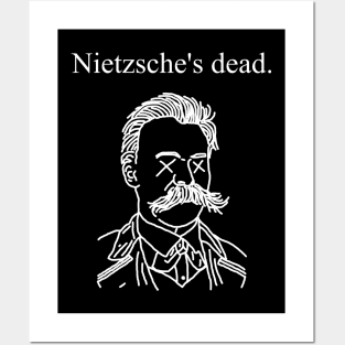 Nietzsche's dead. (White) Posters and Art